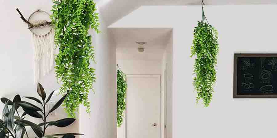plantas artificiales colgantes para interiores