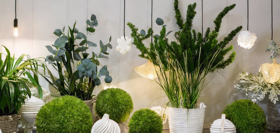 Decoracion de interiores con plantas artificiales