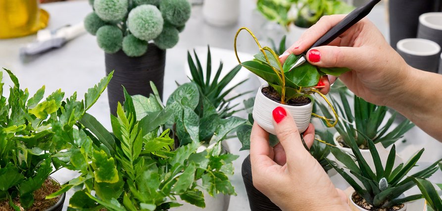 como hacer plantas artificiales en casa